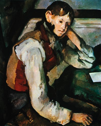 Der Junge mit der roten Weste von Paul Cézanne