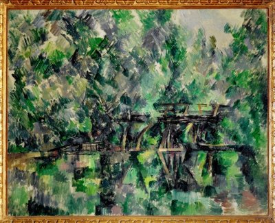 Die Brücke über den Teich von Paul Cézanne