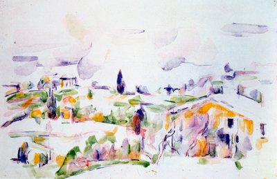 Durchfahrt durch die Provence, ca. 1900-1906 von Paul Cézanne
