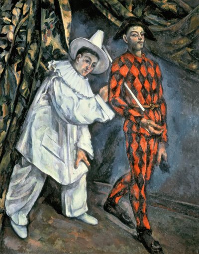 Pierrot und Harlekin (Mardi Gras), 1888 von Paul Cézanne