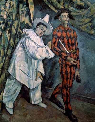 Pierrot und Harlekin Mardi-Gras, ca. 1888 von Paul Cézanne