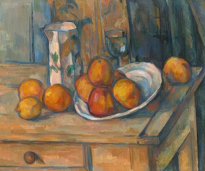 Stillleben mit Milchkrug und Obst. 1900 von Paul Cézanne