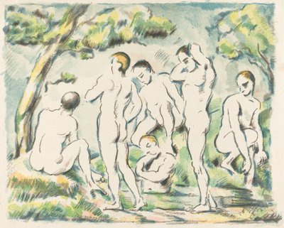 Die Badenden Kleine Platte von Paul Cézanne