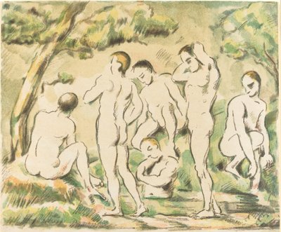 Die Badenden Kleine Platte von Paul Cézanne