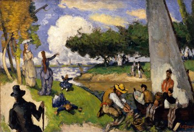 Die Fischer Fantastische Szene, ca. 1875 von Paul Cézanne