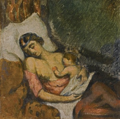 Frau stillt ihr Kind, ca. 1872 von Paul Cézanne