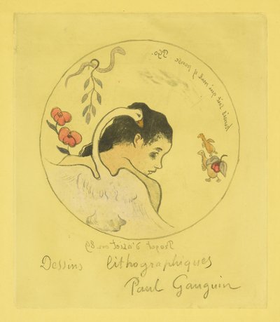 Entwurf für einen Porzellanteller, 1889 von Paul Gauguin