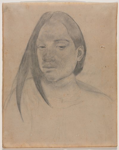 Kopf einer tahitianischen Frau von Paul Gauguin