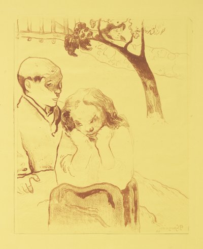 Menschliches Elend, 1889 von Paul Gauguin