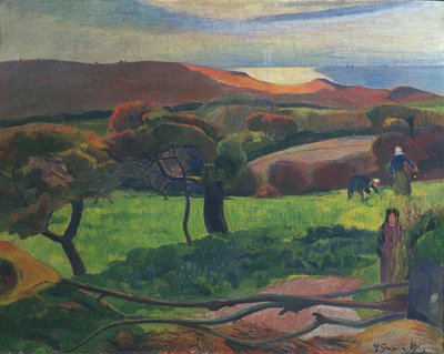 Landschaft in der Bretagne von Paul Gauguin