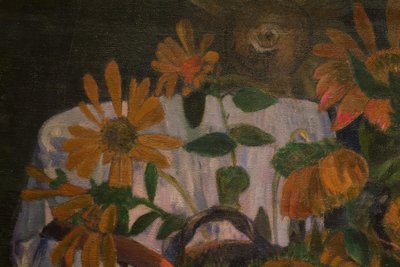 Sonnenblumen auf einem Armstuhl von Paul Gauguin