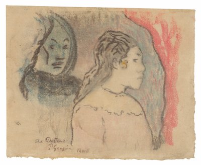 Studie von tahitianischen Köpfen von Paul Gauguin