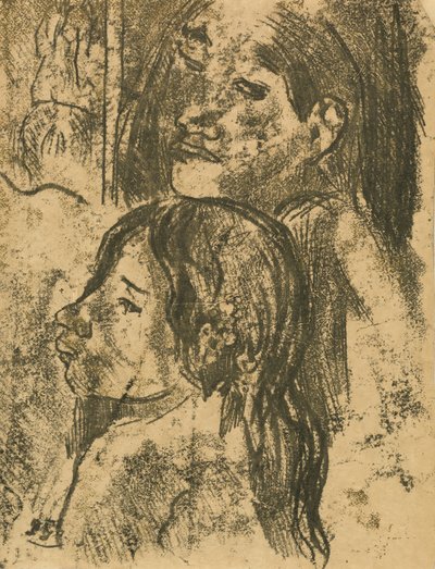 Zwei Marquesaner [recto], ca. 1902 von Paul Gauguin