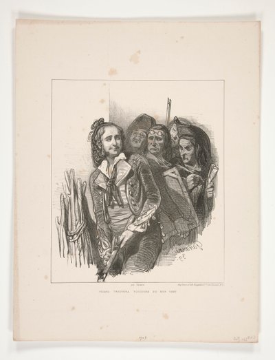 Figaro wird immer grünes Holz finden. von Paul Gavarni