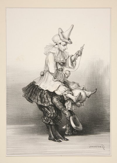Paillasse und Pierrot von Paul Gavarni