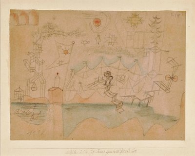 Zeichnung für den Bootsverleih von Paul Klee