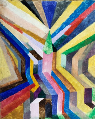Grüne Kirche und Kirchturm von Paul Klee