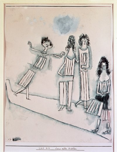 Szene mit Mädchen von Paul Klee