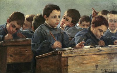 Im Klassenzimmer, 1886 von Paul Louis Martin des Amoignes