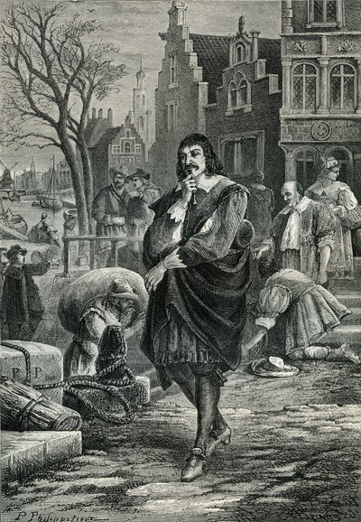 René Descartes in Amsterdam von Paul Phillipoteaux