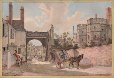 Queen Elizabeths Tor, Windsor Castle, um 1780 von Paul Sandby