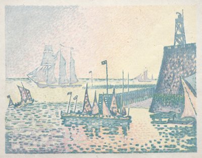 Abend, Der Steg in Vlissingen von Paul Signac