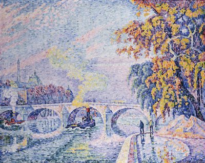 Pont Royal, Herbst; Pont Royal, Automne, 1930 von Paul Signac