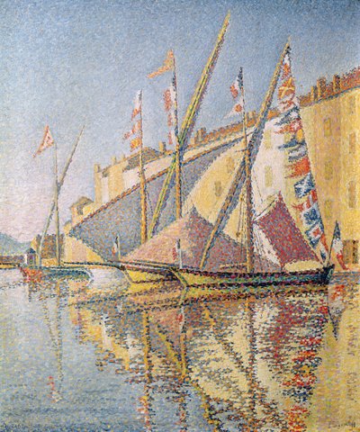 Segelboote im Hafen von St. Tropez, 1893 von Paul Signac