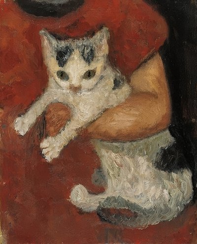 Katze in einem Kinderarm von Paula Modersohn Becker