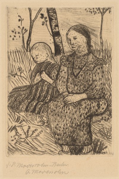 Zwei Bauernmädchen von Paula Modersohn Becker