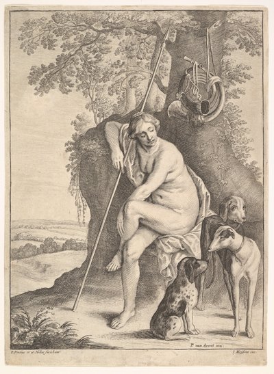 Sitzende Figur der Diana, der Jägerin, 1625-77 von Paulus Potter