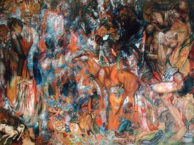 Komposition mit einem Reiter von Pawel Nikolajewitsch Filonow