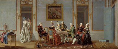 Gustavianischer Stil Innenraum mit Kartenspielern von Pehr Hilleström