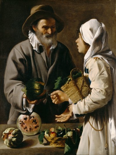 Der Obstverkäufer, ca. 1615-20 von Pensionante de Saraceni