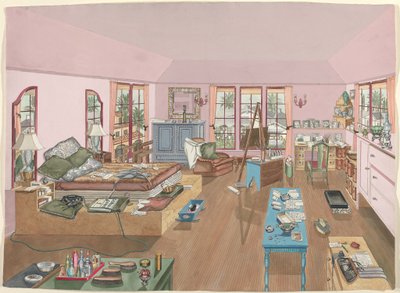 Schlafzimmer, 1940 von Perkins Harnly