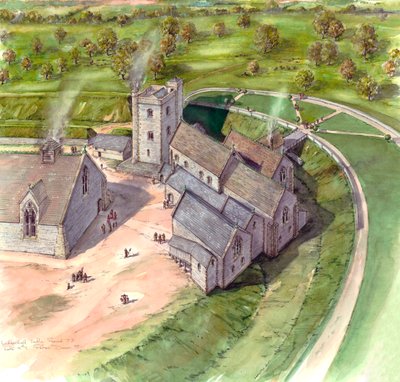 Ludgershall Castle, spätes 14. Jahrhundert, ca. 1990-2010 von Peter Dunn