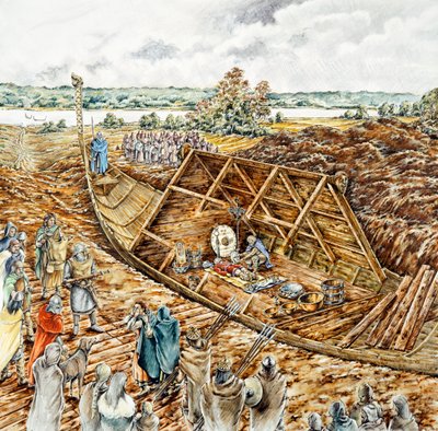 Schiffsgrab von Sutton Hoo, 7. Jahrhundert, 1990-2010 von Peter Dunn