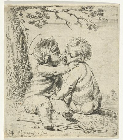 Christus und Johannes der Täufer als Kinder von Peter Franchoys