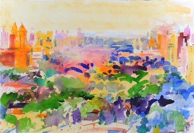 Sommermorgen, Manhattan, 2023 von Peter Graham
