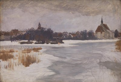 Ein Blick auf Faaborg. Winter von Peter Hansen