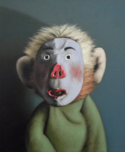 Affe mit Schweinemaske, 2005 von Peter Jones