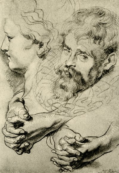 Kopf- und Handstudien von Peter Paul Rubens