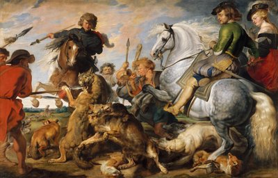 Wolf- und Fuchsjagd von Peter Paul Rubens