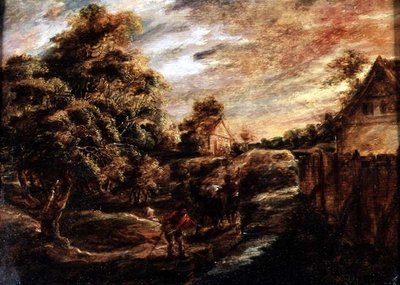 Waldlandschaft bei Sonnenuntergang von Peter Paul Rubens