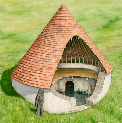 Wasserleitungshaus, Abtei St. Augustine, Canterbury, Kent von Peter Urmston