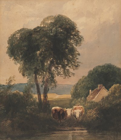 Walisische Landschaft mit Vieh von Peter de Wint