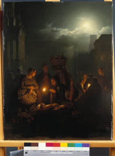 Nachtmarkt in Antwerpen von Petrus van Schendel