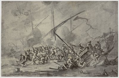Della Bella, Eine Seeschlacht von Philip Henry Delamotte