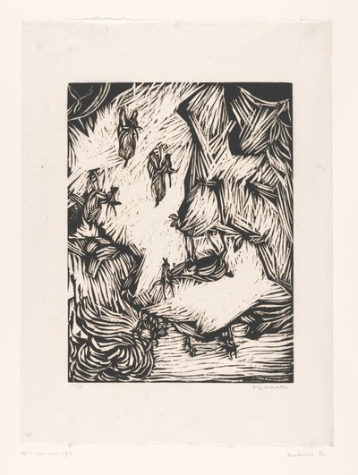Gruppe von Bergziegen in felsiger Landschaft von Philipp Bauknecht