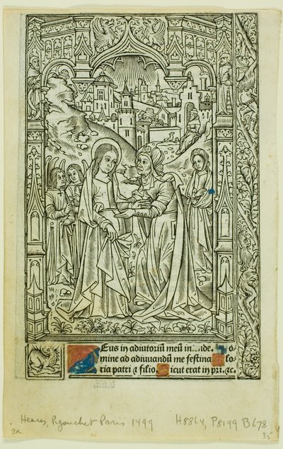 Heimsuchung, aus dem Stundenbuch von Philippe Pigouchet
